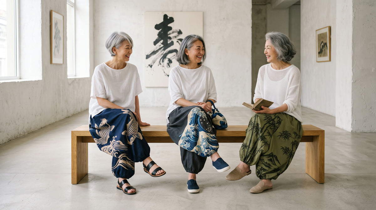 愛知スタイル-和柄ワイドパンツ